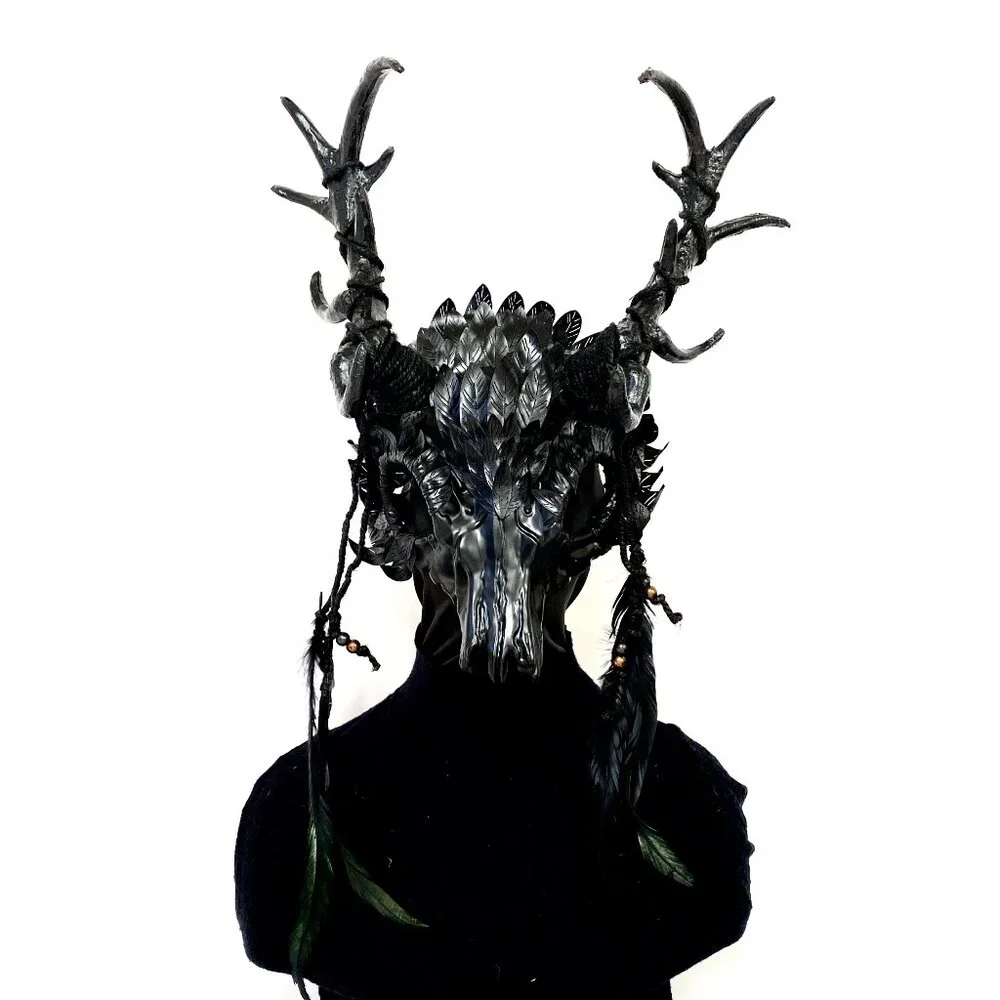 Krampus Ram Goat Demon with Horns Devil Halloween Masquerade Masks Party